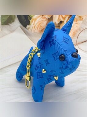 Blue French bulldog fashion charm